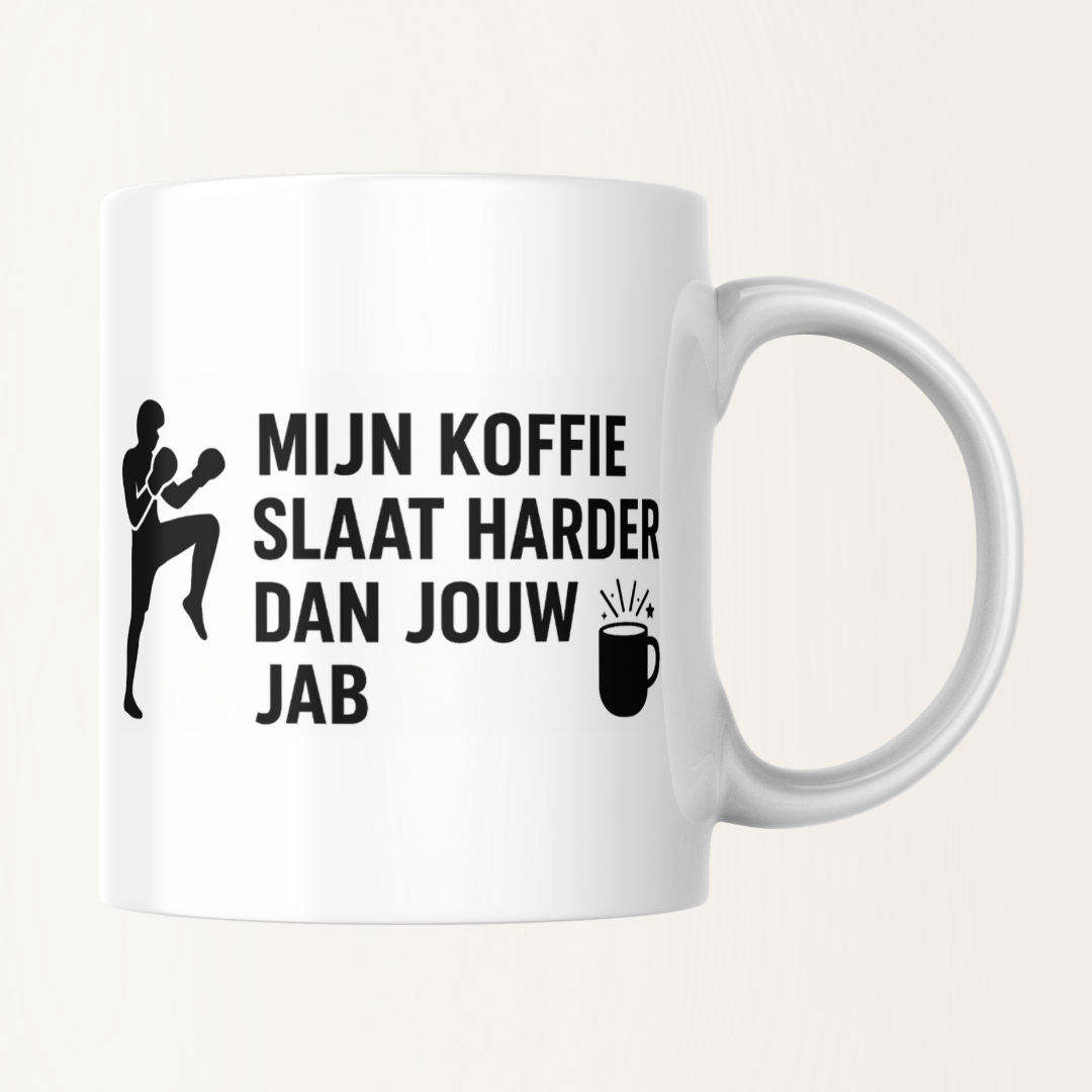 Mok - Mijn koffie slaat harder dan jouw jab - boksen - kickboks - MMA