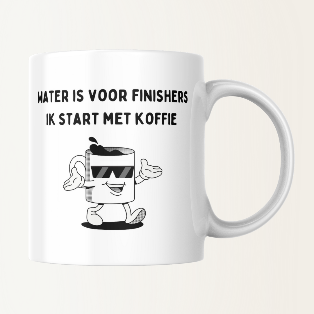 Mok - Water is voor finishers ik start met koffie