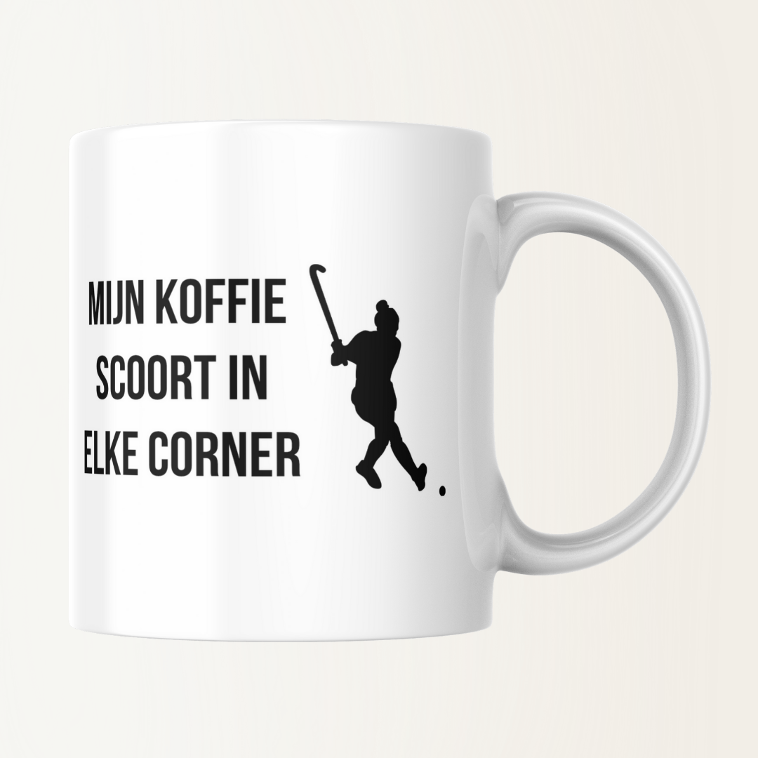 Mok - Mijn koffie scoort in elke corner - Hockey - Vrouw - Meisje