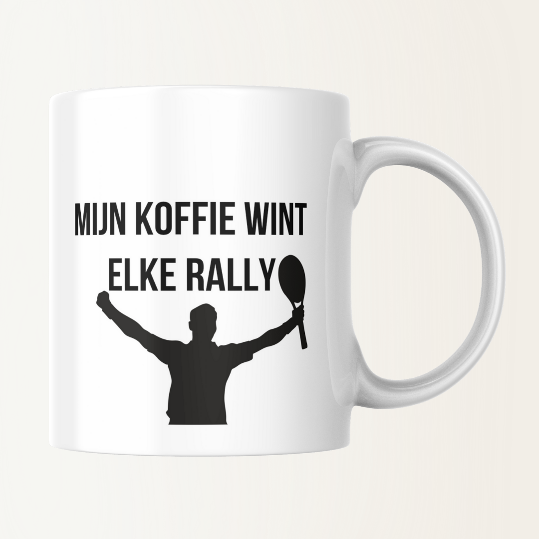 Mok - Mijn koffie wint elke rally - Tennis
