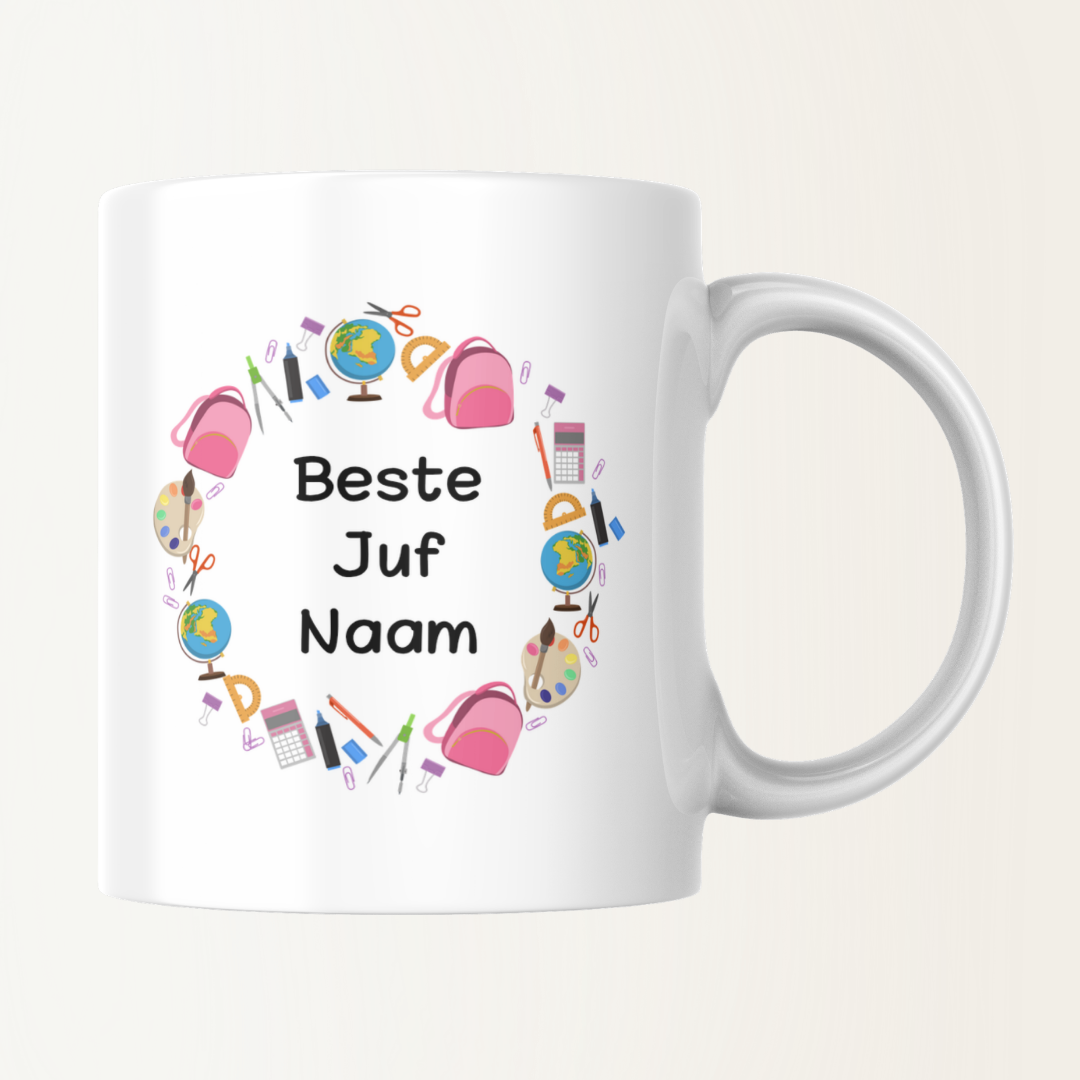Mok met naam - Beste juf - School
