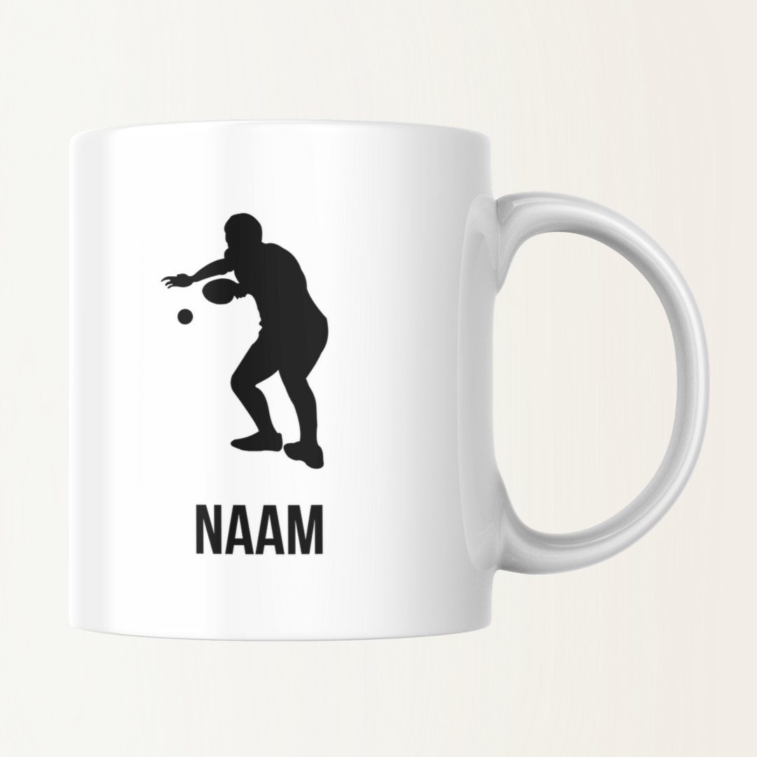 Mok met naam - Man met padelracket - Padel