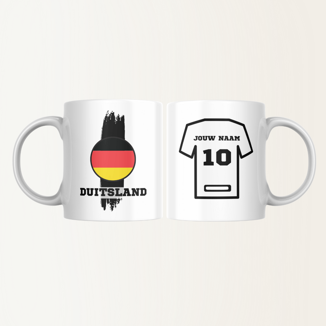 Mok met naam - Duitsland - Voetbalshirt - Rugnummer 10
