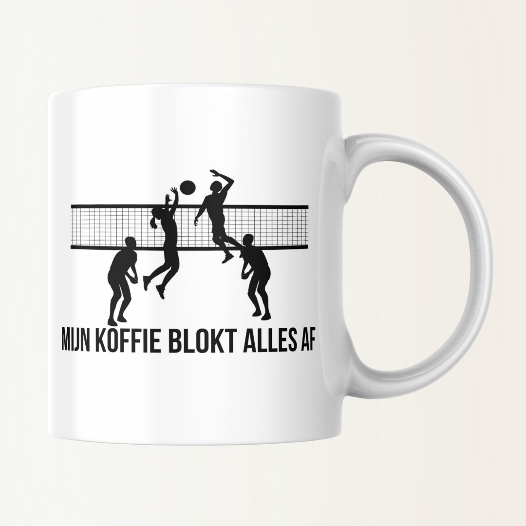 Mok - Mijn koffie blokt alles af - Volleybal