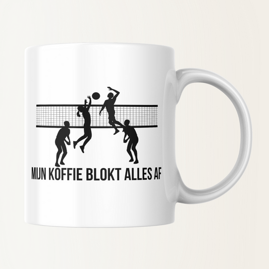 Mok - Mijn koffie blokt alles af - Volleybal