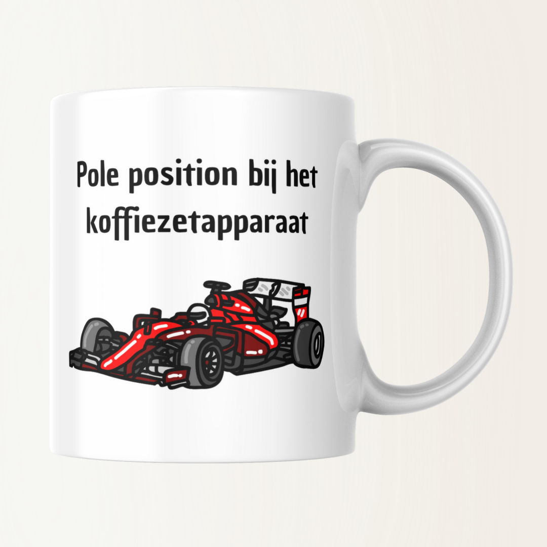 Mok - Pole position bij het koffiezetapparaat - Formule 1