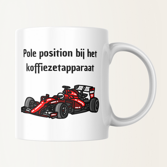Mok - Pole position bij het koffiezetapparaat - Formule 1