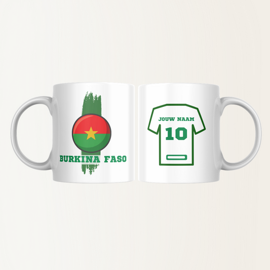 Mok met naam - Burkina Faso - Voetbalshirt - Rugnummer - Afrika Cup 2025