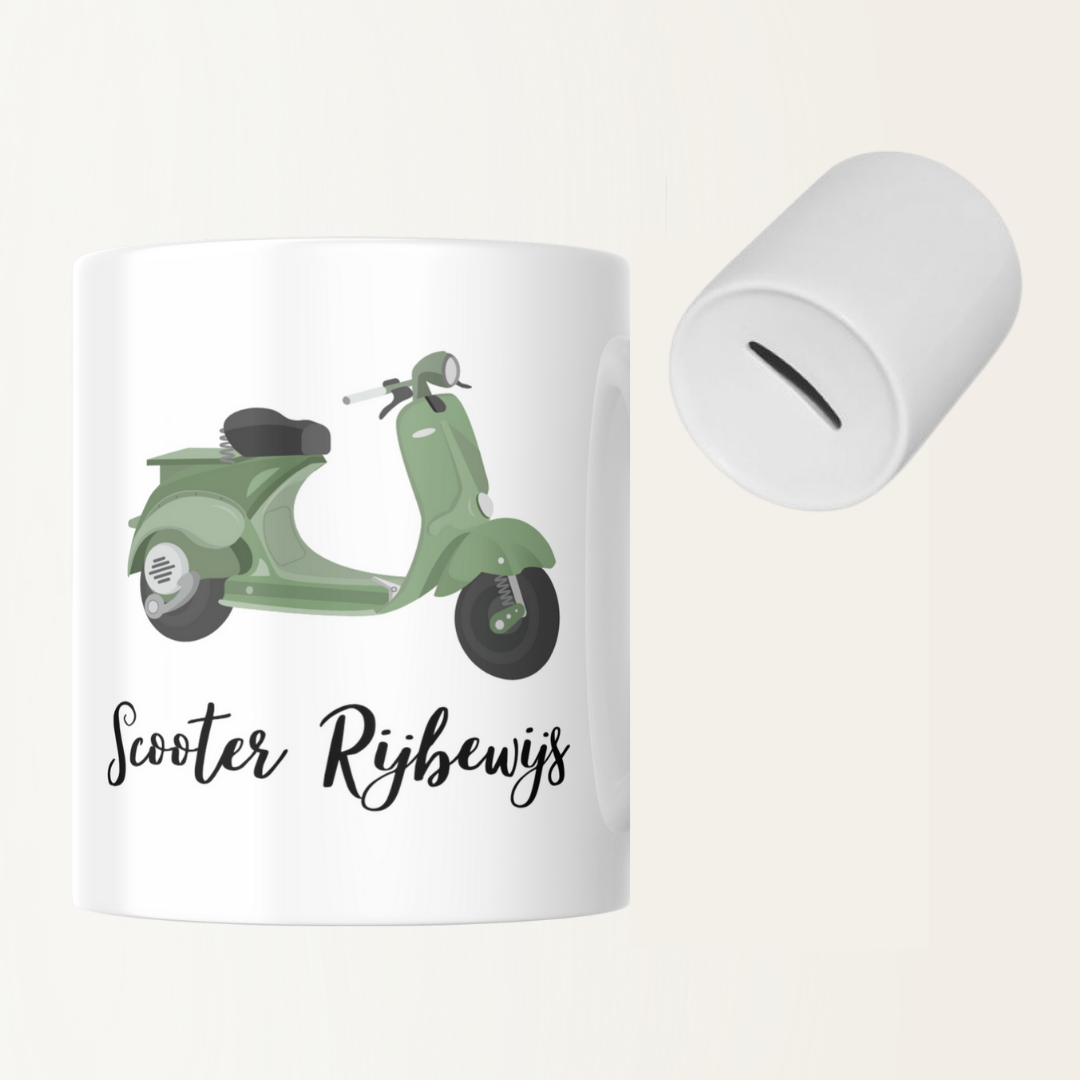 Spaarpot - Scooter rijbewijs - Groen