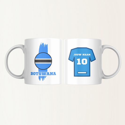 Mok met naam - Botswana - Voetbalshirt - Rugnummer 10 - Afrika Cup 2025