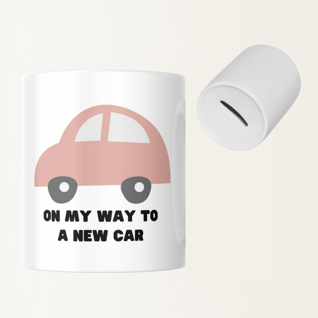 Spaarpot - on my way to a new car - roze