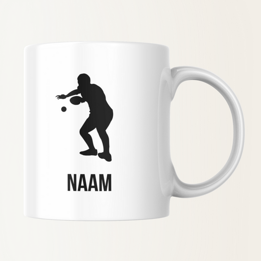 Mok met naam - Man met padelracket - Padel