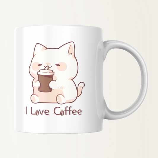 Mok - I love coffee - Kat - Poes
